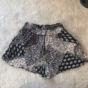 Patterned shorts.